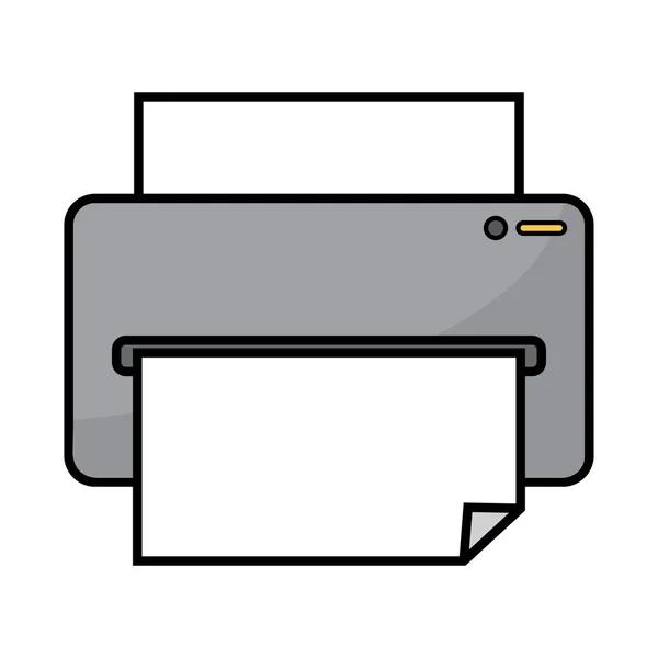 Isoliertes Druckersymbol — Stockvektor