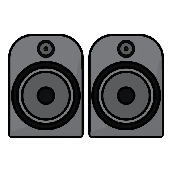 Isolated sound speakers icon — Stock Vector