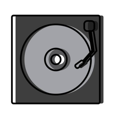 İzole CD oynatıcı simgesi