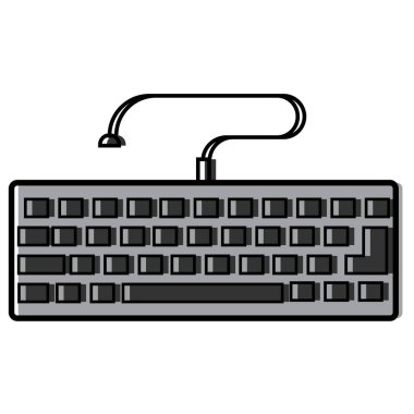 İzole edilmiş bilgisayar klavye simgesi