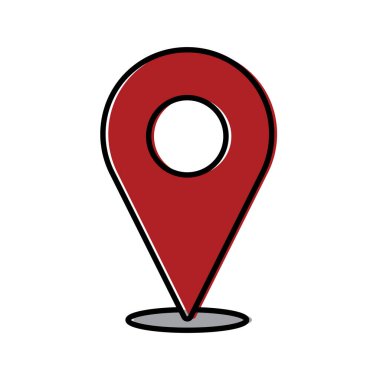 İzole harita pin simgesi