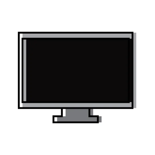 Isolée icône de l'écran d'ordinateur — Image vectorielle