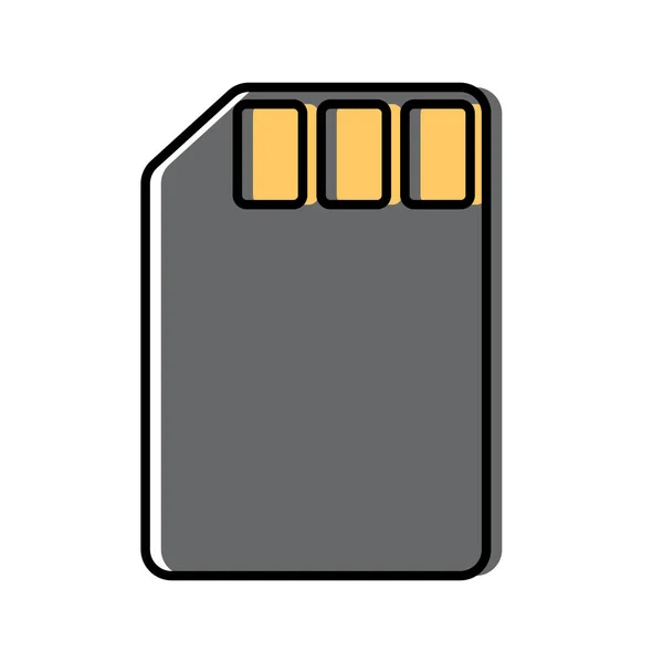 Icono de memoria aislada — Vector de stock