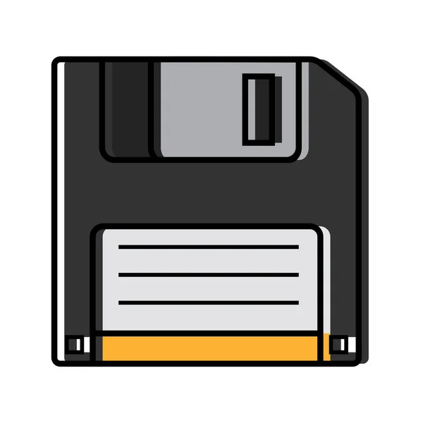 Ícone de disquete isolado — Vetor de Stock