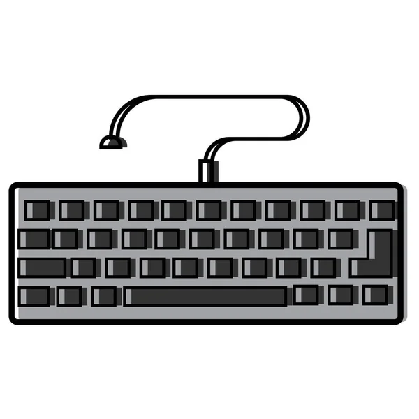 Isolée icône du clavier d'ordinateur — Image vectorielle