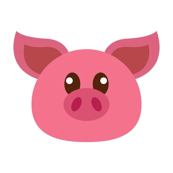 Dibujos animados cabeza de cerdo — Vector de stock