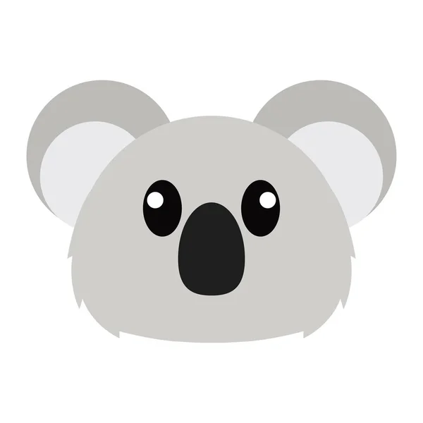 Koala hlava karikatura — Stockový vektor
