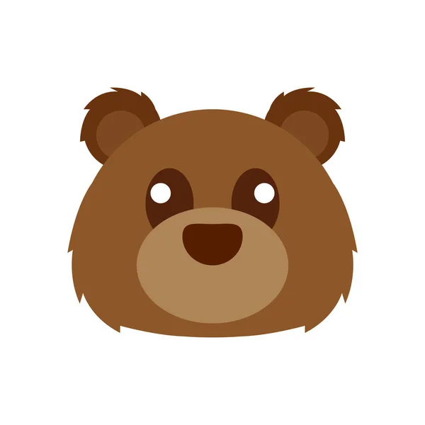 Karikatura Bear Head — Stockový vektor