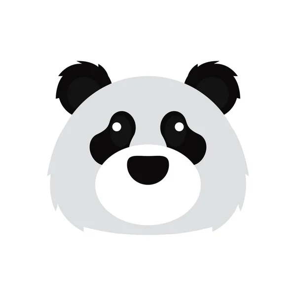 Panda bear head cartoon — Stock Vector