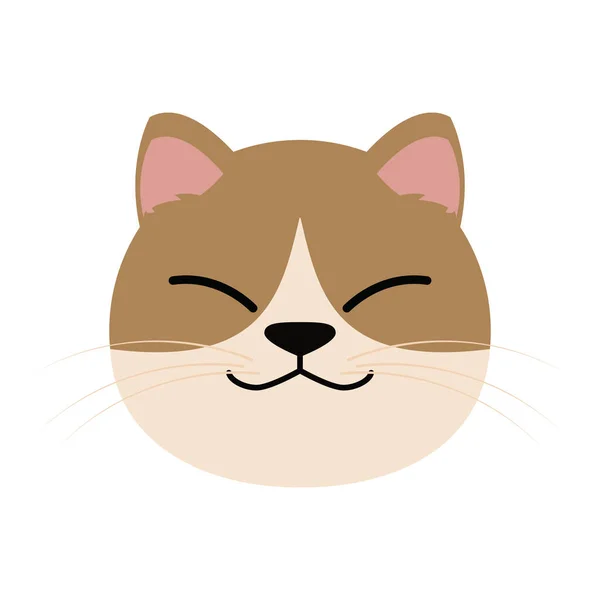 Cabeza de gato dibujos animados — Vector de stock