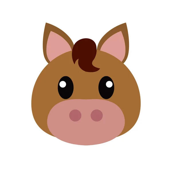Horse head cartoon — Stock Vector