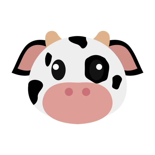 Kráva hlava karikatura — Stockový vektor