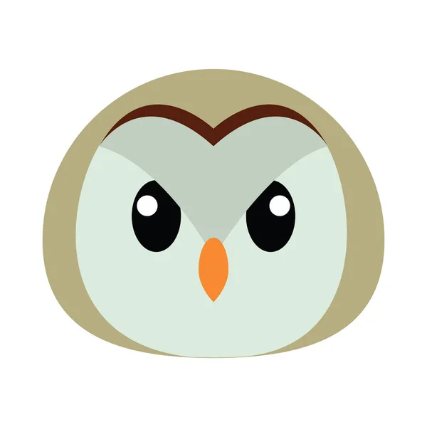 Hibou tête dessin animé — Image vectorielle