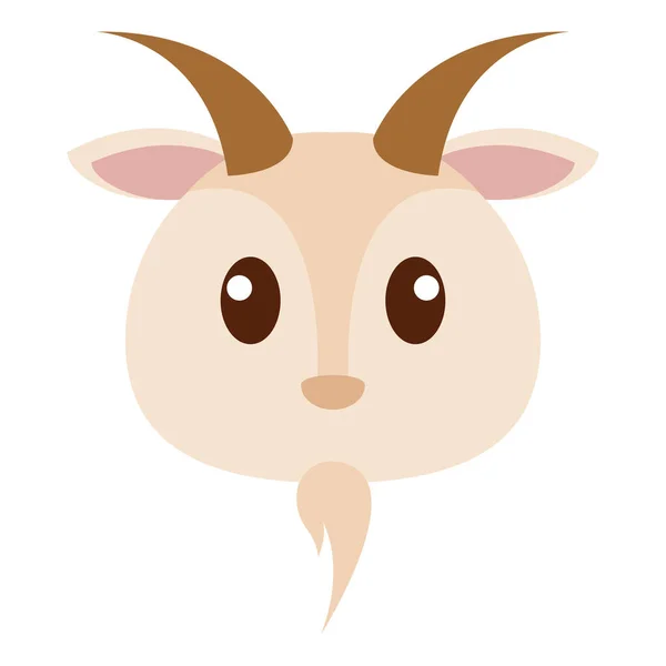 Tête de chèvre dessin animé — Image vectorielle