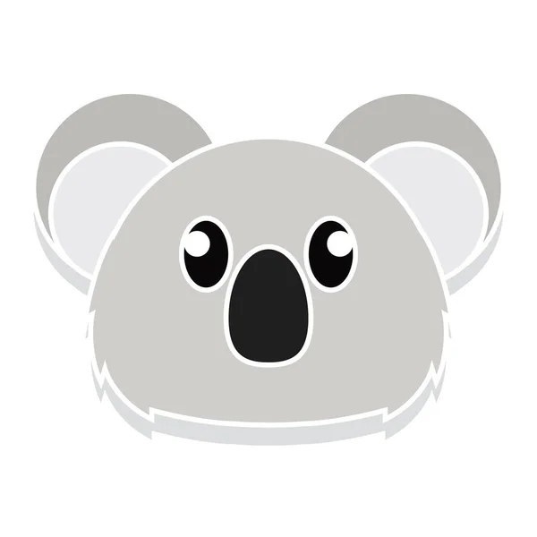 Koala-Kopf-Karikatur — Stockvektor
