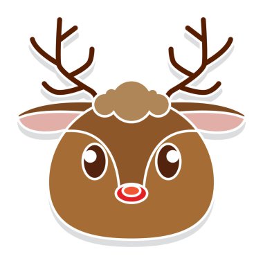 Ren geyiği kafası çizgi filmi