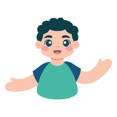 İzole çocuk çizgi filmi.