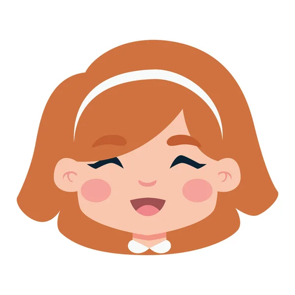 Avatar de um desenho animado menina — Vetor de Stock