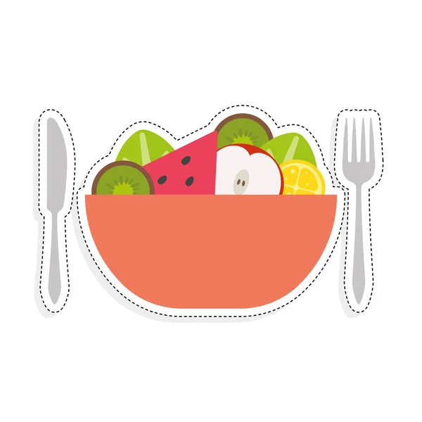 Isolated fruit salad — Stock Vector