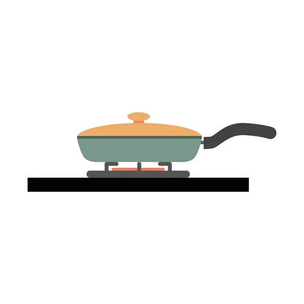 Pot on the stove — Stock Vector