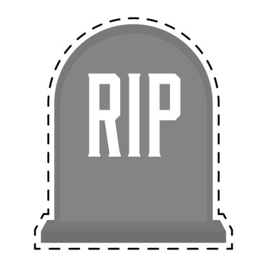 İzole edilmiş mezar Cadılar Bayramı çıkartması