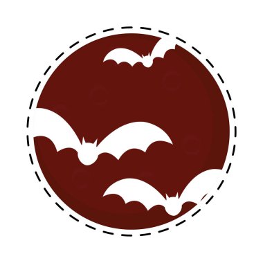 Ayın izole edilmiş gece çıkartması