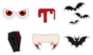 İzole edilmiş cadılar bayramı çıkartması