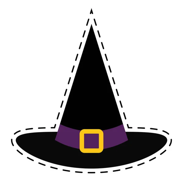 İzole şapka büyücüsü etiketi — Stok Vektör