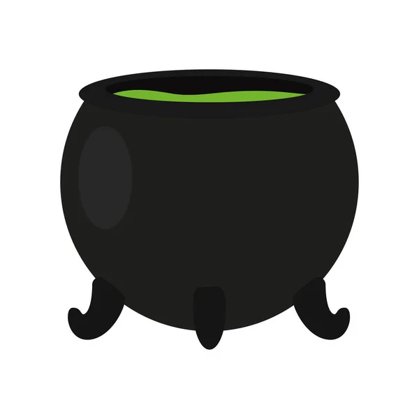 Pote de veneno aislado halloween — Vector de stock