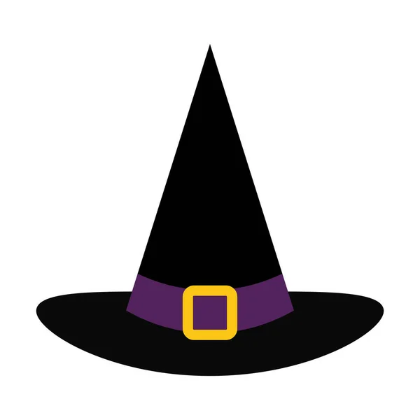 Chapéu de bruxa isolado — Vetor de Stock
