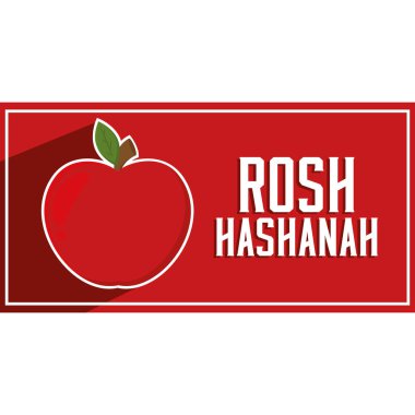 İzole edilmiş elma rosh hashanah bayrağı