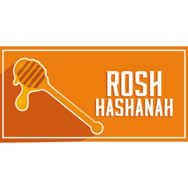 İzole edilmiş bal rosh hashanah bayrağı