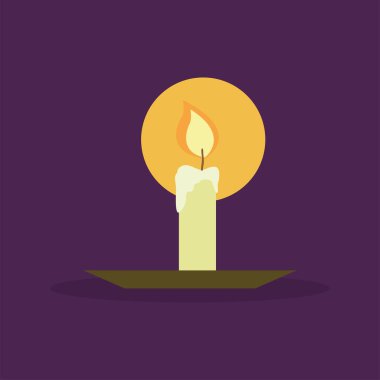 İzole edilmiş mum simgesi