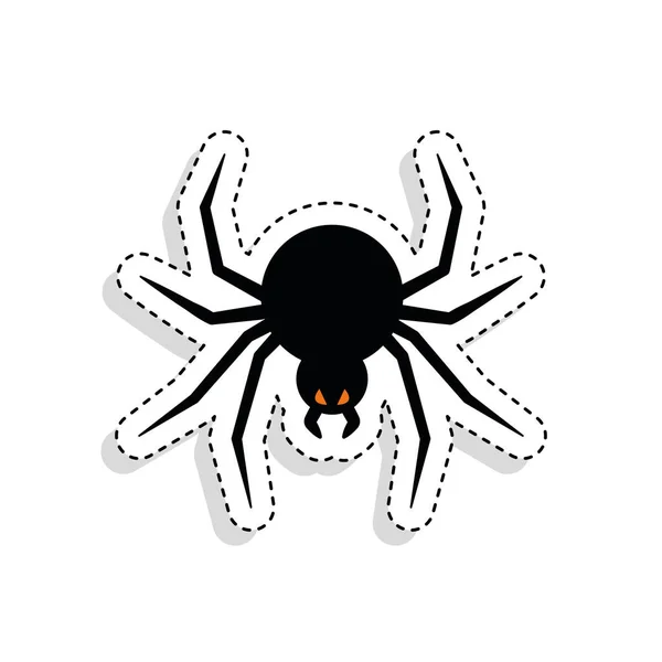Sticker van een eng spin icoon — Stockvector