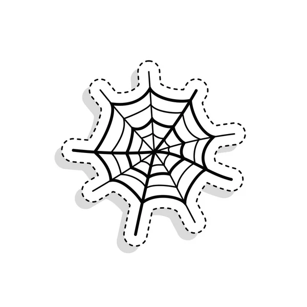 蜘蛛网图标的贴纸 — 图库矢量图片