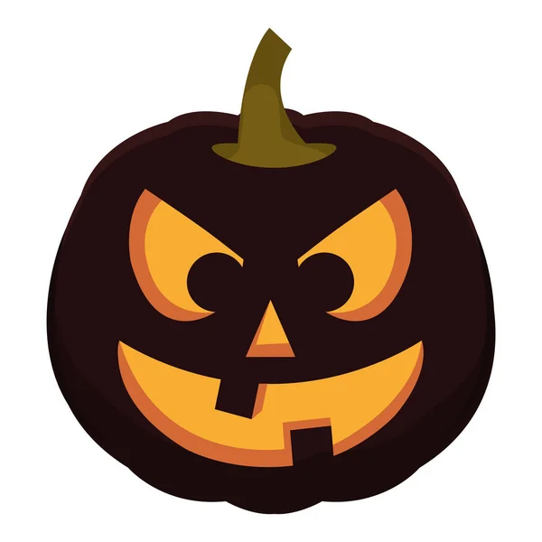 Icono negro de calabaza aislado — Vector de stock