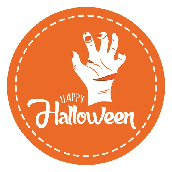 Etiqueta feliz halloween — Vetor de Stock