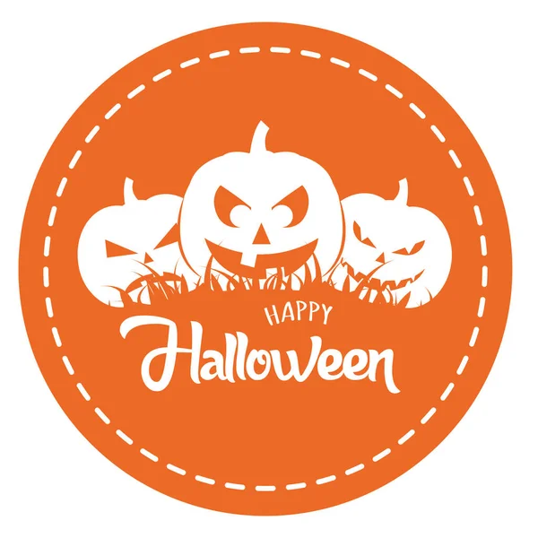 Happy halloween sticker — Stock Vector