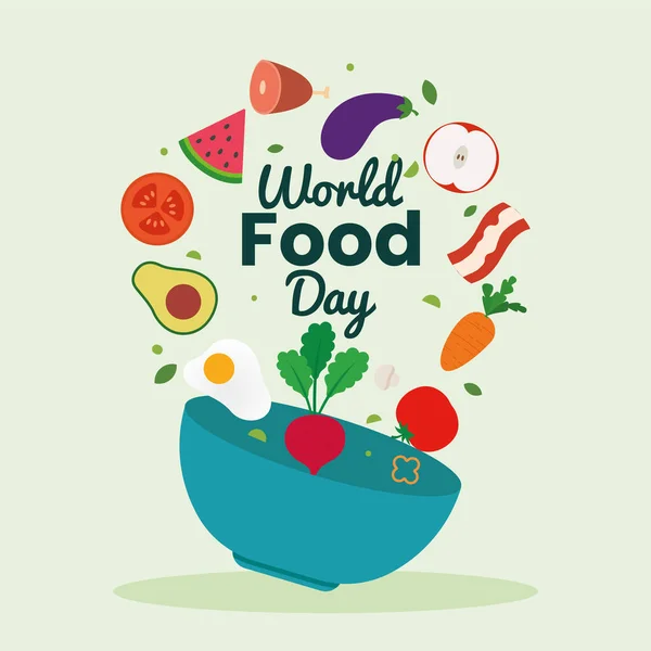 Día Mundial de la Alimentación — Vector de stock