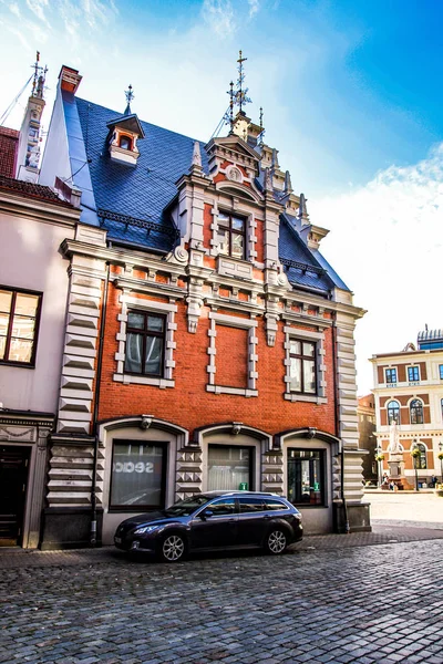 Riga Lettland Traditionelle Architektur Stadtblick — Stockfoto