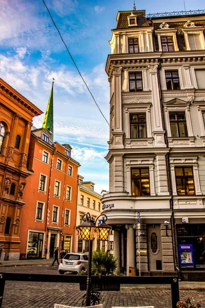 Riga Lettland Traditionelle Architektur Stadtblick — Stockfoto