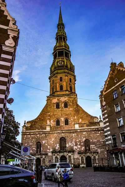 Riga Letónia Arquitectura Tradicional Vista Cidade — Fotografia de Stock