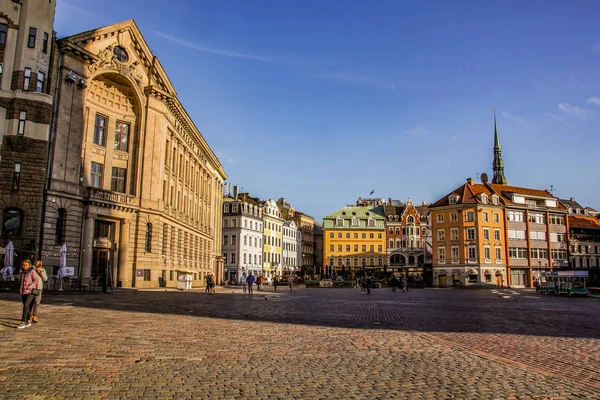 Riga Letonia Arquitectura Tradicional Vista Ciudad — Foto de Stock