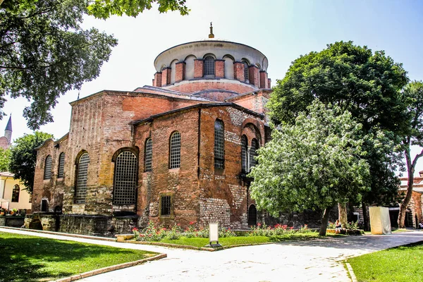 Estambul Turquía Verano Arquitectura Famosa Vista Ciudad Santa Sofía Iglesia — Foto de Stock