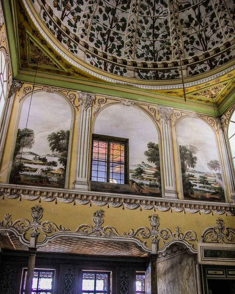 Istambul Turquia Verão Arquitetura Famosa Detalhes Interiores Decoração Harem Palácio — Fotografia de Stock