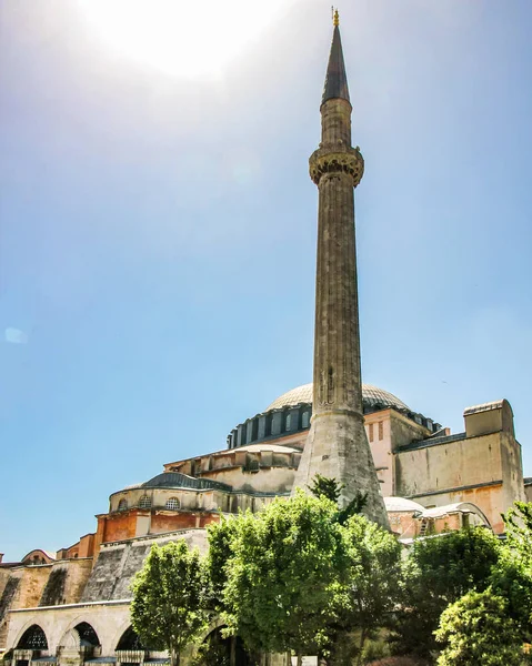 Κωνσταντινούπολη Τουρκία Καλοκαιρινή Διάσημη Αρχιτεκτονική Θέα Στην Πόλη Αγία Σοφία — Φωτογραφία Αρχείου