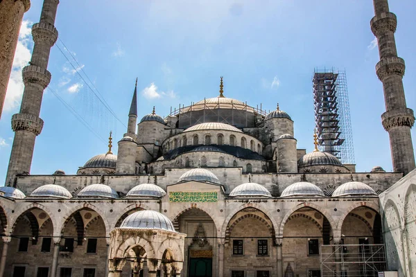 Istanbul Turecko Léto Slavná Architektura Výhled Město Mešita Sultána Ahmed — Stock fotografie