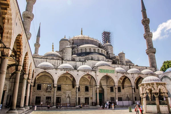 Istambul Turquia Verão Arquitetura Famosa Detalhes Interiores Decoração Mesquita Sultão — Fotografia de Stock