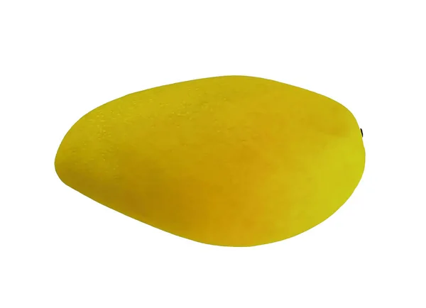 Gelbe reife Mango auf weißem Hintergrund, Nahaufnahme — Stockfoto