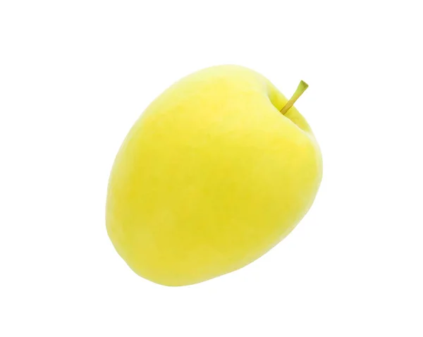 Frischer Apfel gelb lecker mit Schnittpfad Konzept Nahrung auf whi — Stockfoto